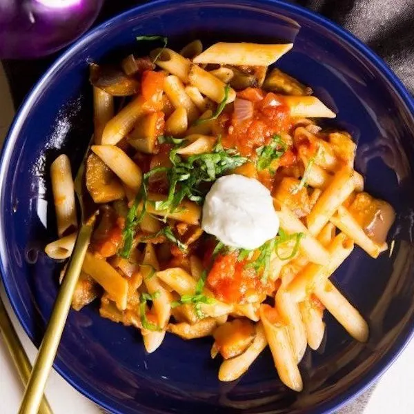 Vegetarian Gluten-Free Gluten Free Roasted Eggplant Pasta — Italian recipe