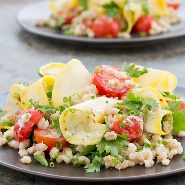 Vegetarian Nut-Free Slow-Cooker Summer Barley Salad — Mediterranean recipe