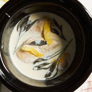 Gluten-Free Keto Slow-Cooker Chicken Breasts With Lemon, Sage & Milk — American recipe