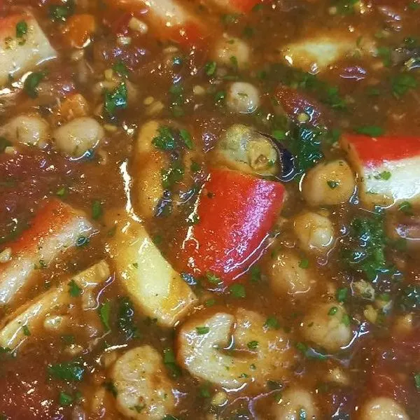 Vegan Vegetarian Moroccan Seafood Stew — Middle eastern recipe