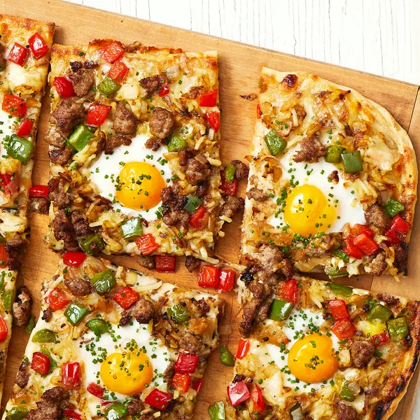 Nut-Free Grilled Breakfast Pizza — Italian recipe