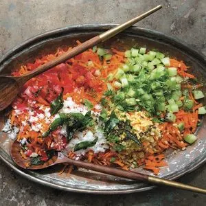 Vegan Vegetarian Vegetarian Indian: Make This Shredded Carrot And Lentil Salad — Indian recipe