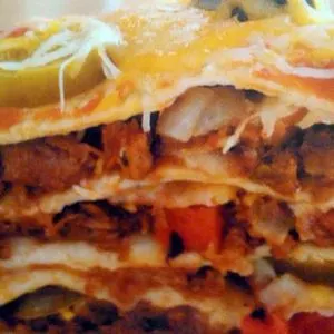 Vegetarian Nut-Free Vegetarian Tortilla Stack — Mediterranean recipe