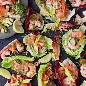 Dairy-Free Nut-Free Bloody Mary seafood platter — American recipe