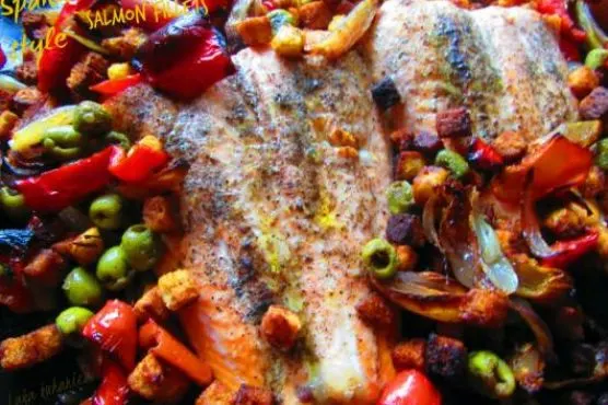 Dairy-Free Paleo Spanish style salmon fillets — Spanish recipe