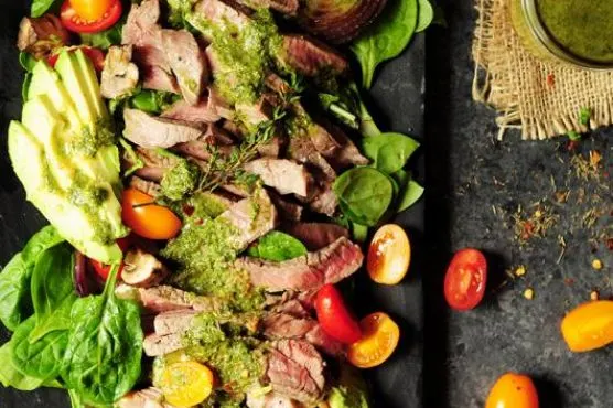 Gluten-Free Dairy-Free Steak Salad with Chimichurri Sauce — South American recipe