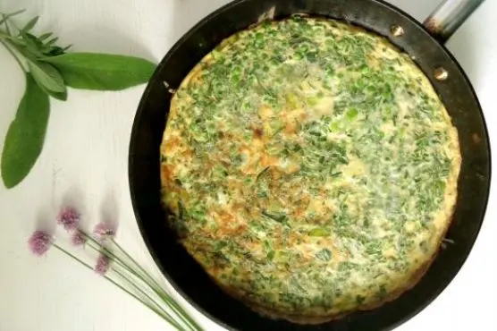 Gluten-Free Keto Leek And Pea Frittata