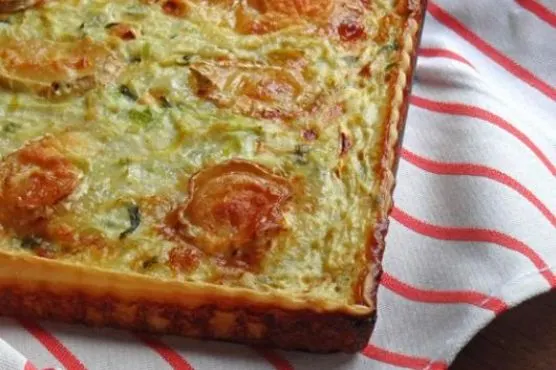 Vegetarian Shellfish-Free Leek and goat’s cheese quiche — Mediterranean recipe