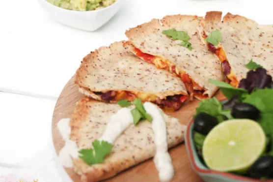 Gluten-Free Dairy-Free Spicy Vegan Quesadillas — Mexican recipe