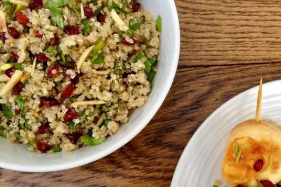 Vegan Vegetarian Quinoa Salad with Barberries & Nuts