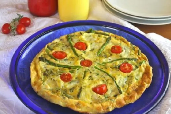 Vegetarian Gluten-Free Asparagus and Asiago Frittata