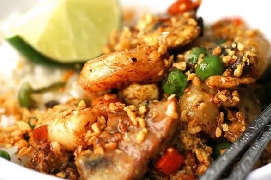 Dairy-Free Keto Black Bean Garlic Shrimp Scramble