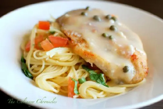 Nut-Free Shellfish-Free Chicken Piccata With Angel Hair Pasta