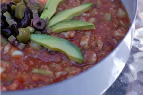 Vegan Vegetarian Chunky Tomato Gazpacho