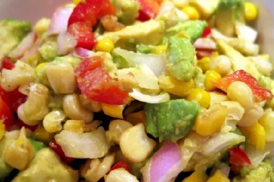 Vegan Vegetarian Corn Avocado Salsa — Mexican recipe