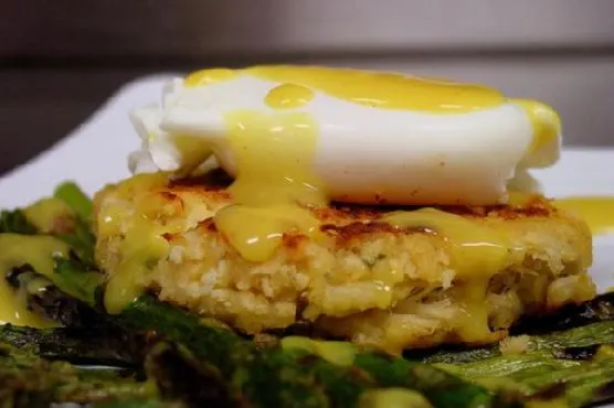 Nut-Free Crab Cakes Eggs Benedict