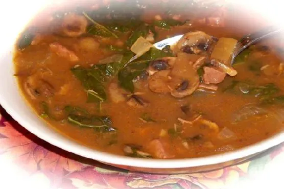 Keto Paleo Hearty Beef and Mushroom Soup