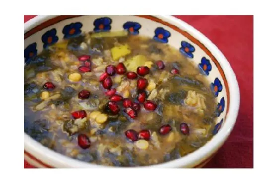 Dairy-Free Nut-Free Pomegranate Soup (Ash-E Anar)