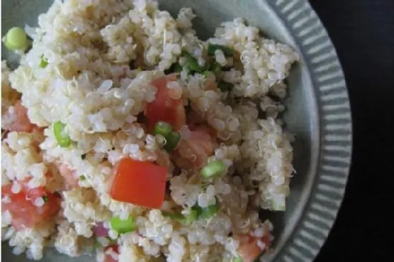 Vegan Vegetarian Quinoa, Tomato, Green Onion Side Salad
