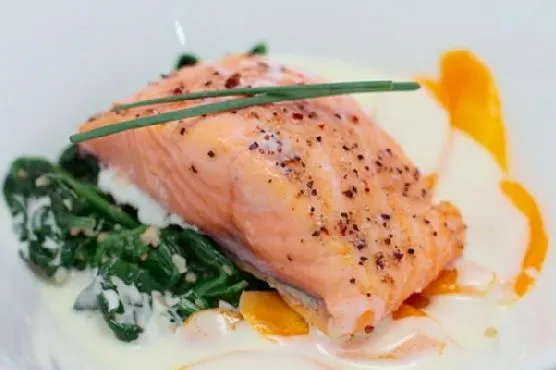 Gluten-Free Keto Salmon Confit with Lemongrass Sauce
