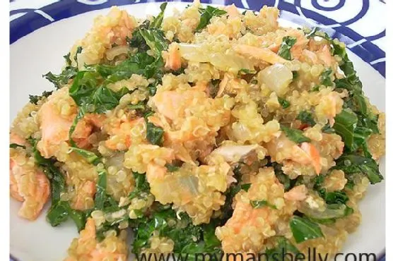 Gluten-Free Dairy-Free Salmon Quinoa Risotto — Mediterranean recipe