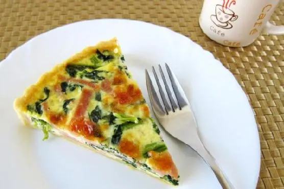 Nut-Free Shellfish-Free Spinach & Ham Quiche — Mediterranean recipe
