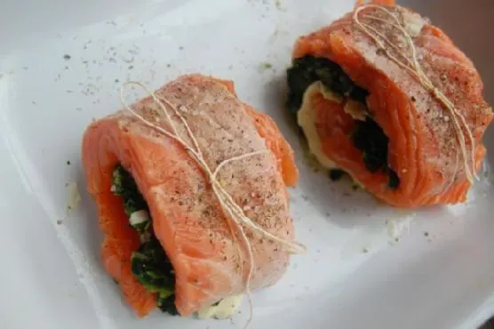 Gluten-Free Keto Stuffed Salmon With Tomato-Olive Tapenade