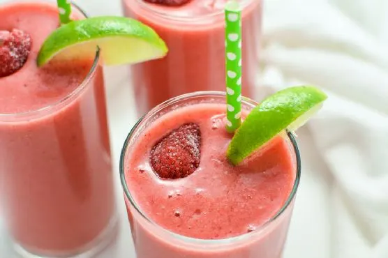 Gluten-Free Keto Delicious Limeade Triple Berry Smoothies