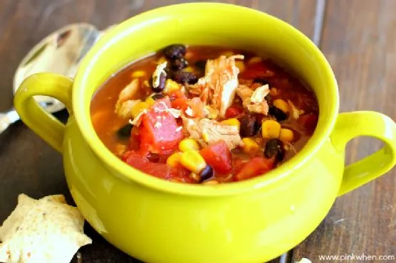 Gluten-Free Dairy-Free Slow Cooker Chicken Taco Soup — Mexican recipe