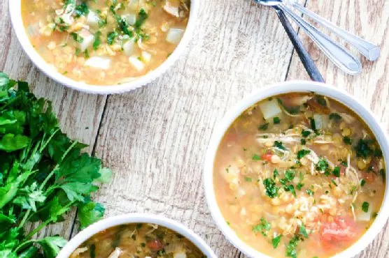 Gluten-Free Dairy-Free Red Lentil Soup with Chicken and Turnips
