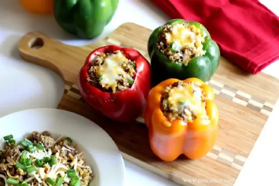 Gluten-Free Keto Chorizo and Beef Quinoa Stuffed Pepper