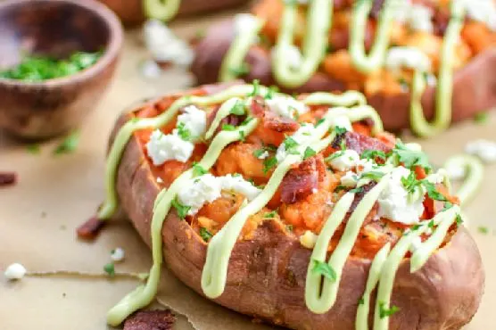 Gluten-Free Nut-Free Brown Butter Twice Baked Sweet Potatoes