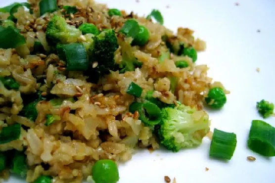 Vegan Vegetarian Cauliflower, Brown Rice, and Vegetable Fried Rice — Chinese recipe