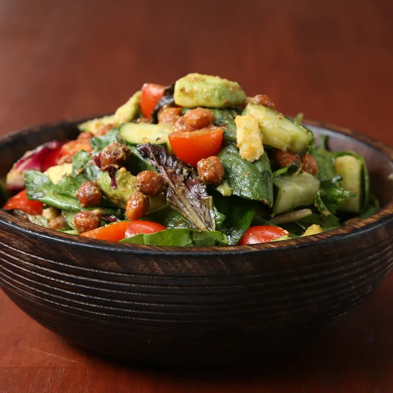 Vegan Vegetarian Roasted Chickpea And Avocado Salad