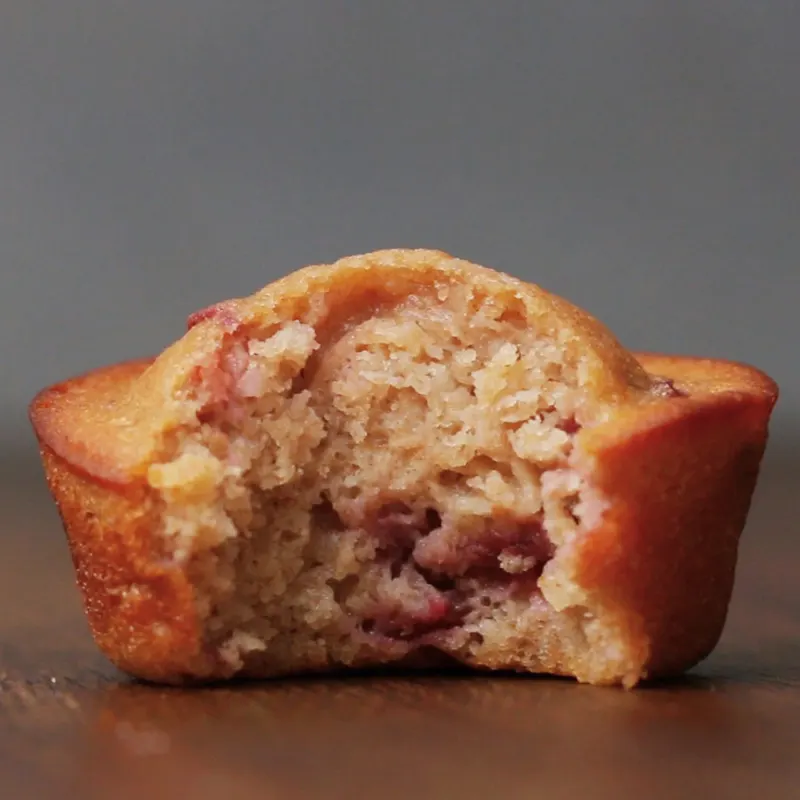Vegetarian Nut-Free Strawberry Breakfast Muffins