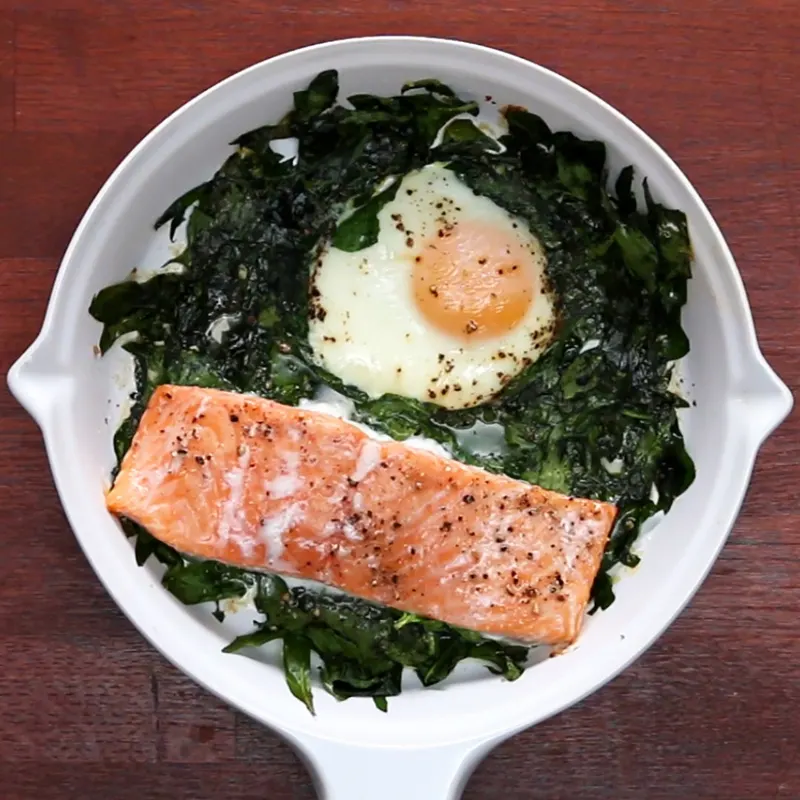 Gluten-Free Dairy-Free One-Pan Salmon And Egg Bake