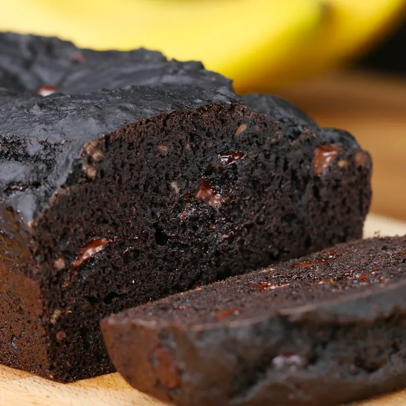 Vegetarian Nut-Free Dark Chocolate Banana Bread