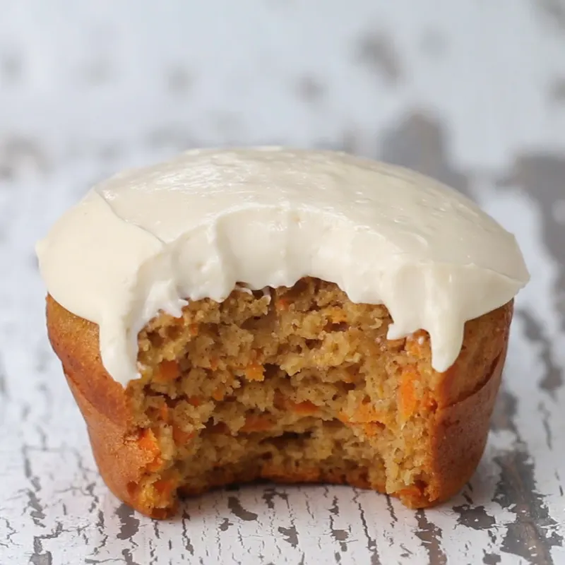 Vegetarian Nut-Free Healthy Carrot Cake Muffins