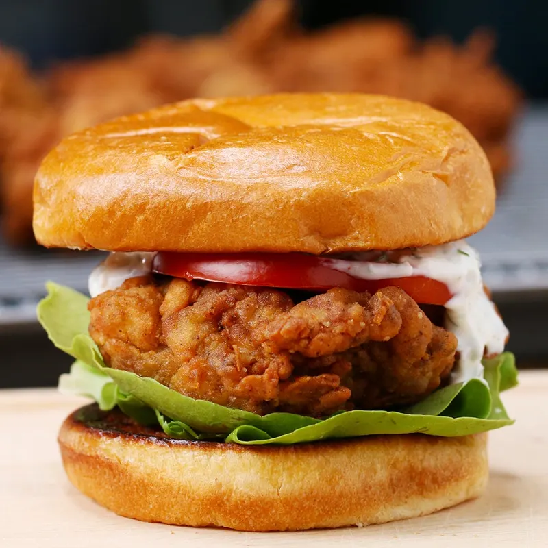 Shellfish-Free Egg-Free Buttermilk Fried Chicken Sandwich
