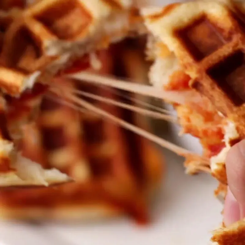 Vegetarian Gluten-Free Pizza Waffles