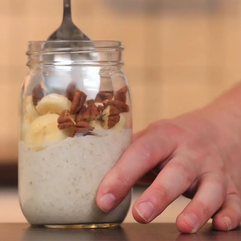 Vegetarian Gluten-Free Banana Bread Overnight Oats