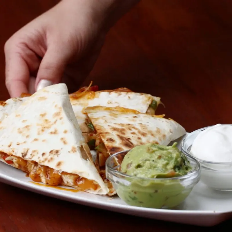 Nut-Free Shellfish-Free Chicken Fajita Quesadilla