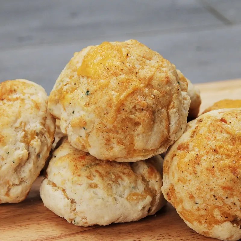 Vegetarian Gluten-Free Cheddar-Stuffed Biscuits