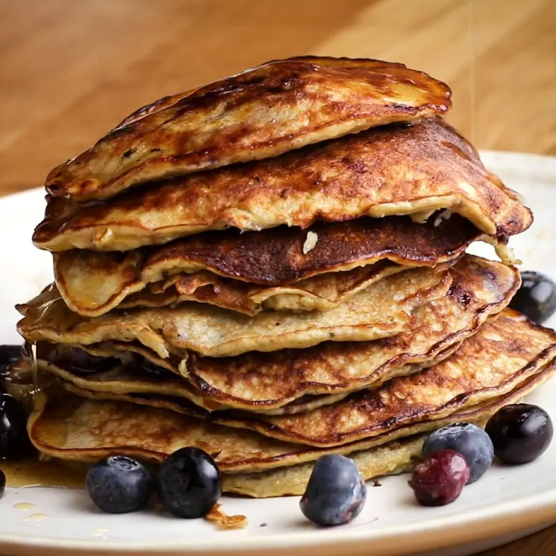 Vegetarian Gluten-Free Blueberry Banana Pancakes