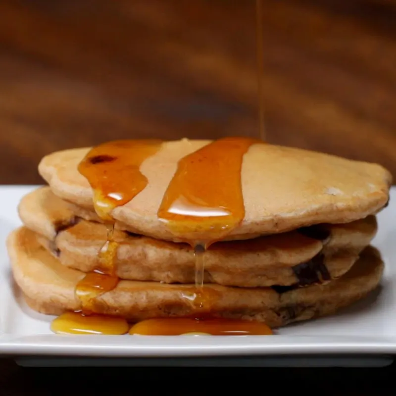 Vegetarian Chocolate Peanut Butter Pancakes