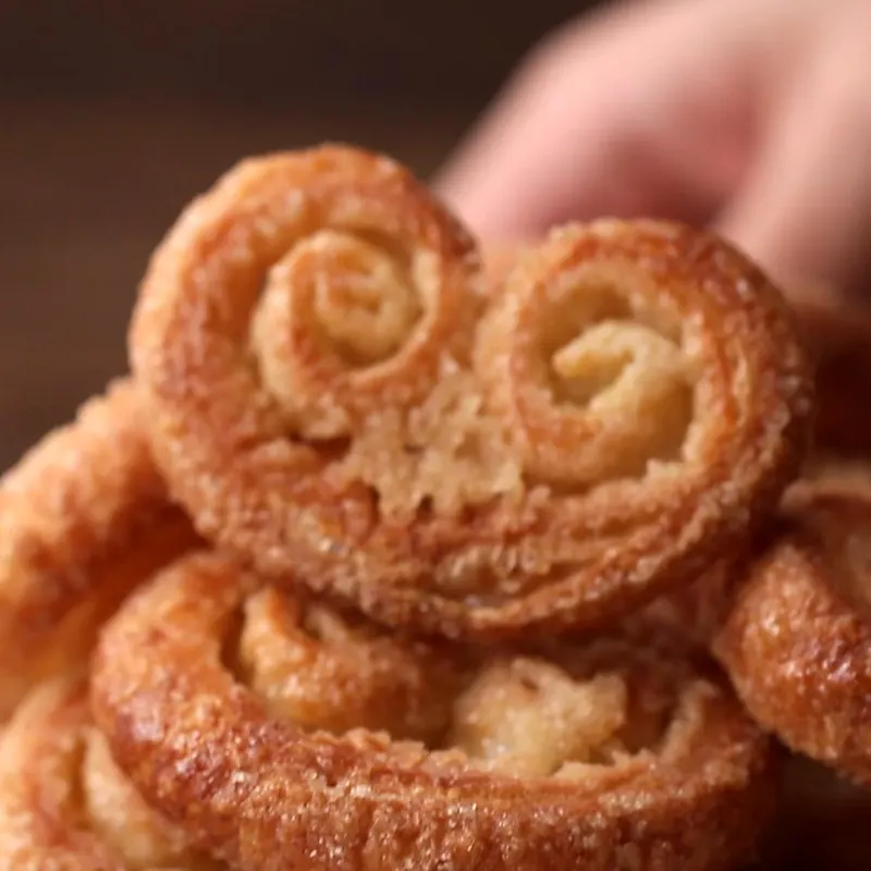 Vegetarian Dairy-Free Palmier Cookies Easy Dessert