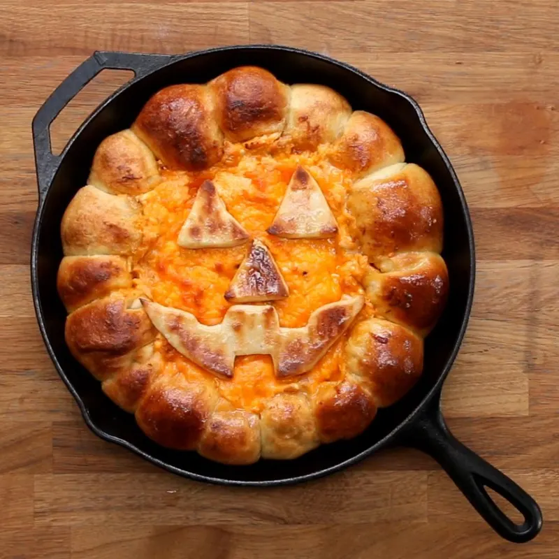 Gluten-Free Dairy-Free Halloween Buffalo Chicken Skillet Dip