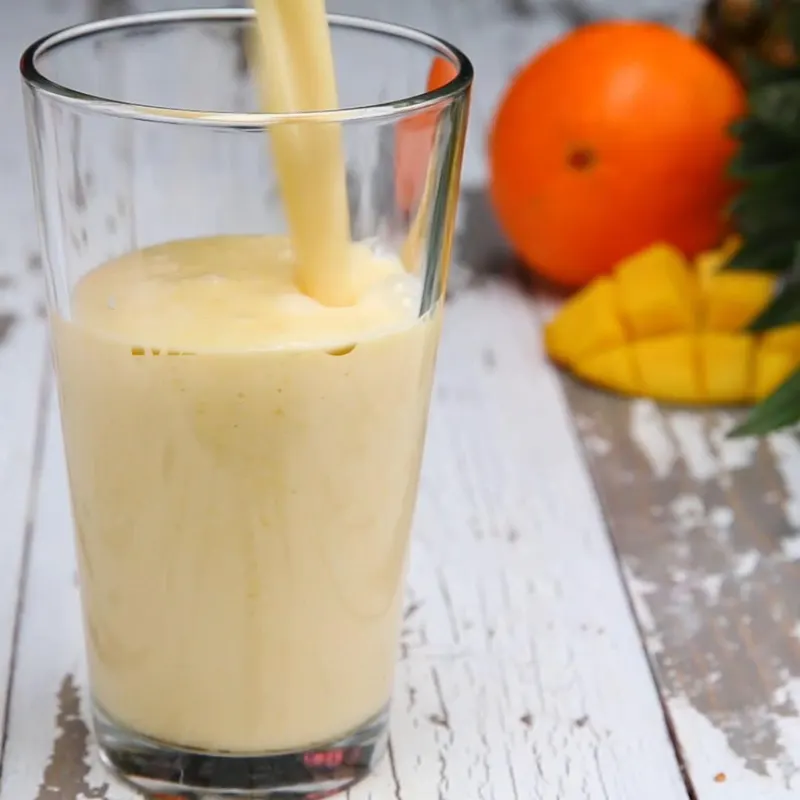 Vegetarian Gluten-Free Pineapple Orange Mango Smoothie Meal Prep