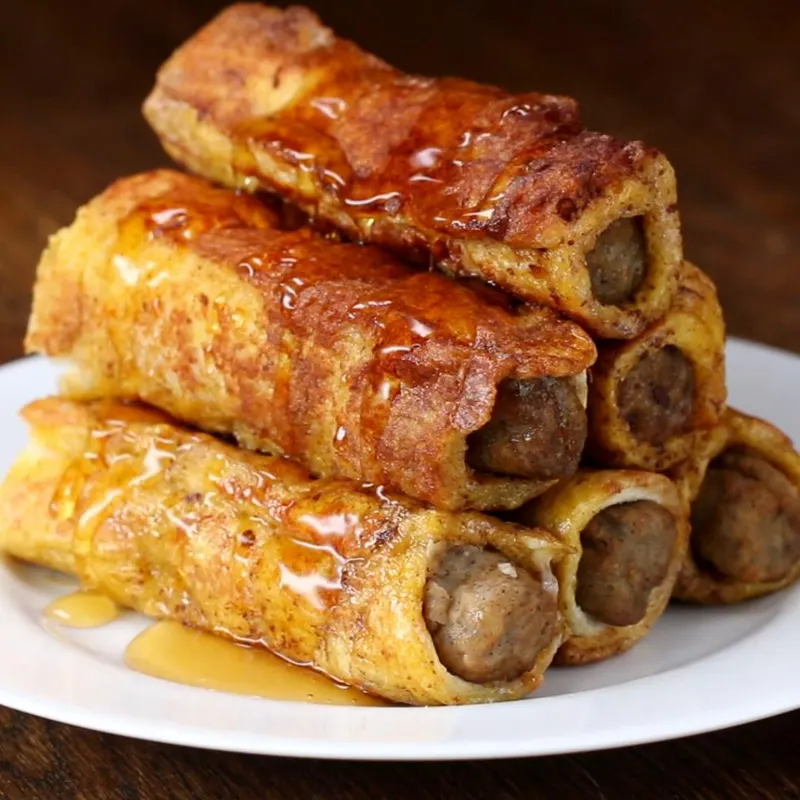 Nut-Free Sausage French Toast Roll-Ups
