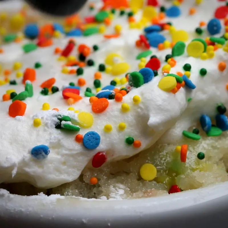 Vegetarian Nut-Free Birthday Cake Mug Cake